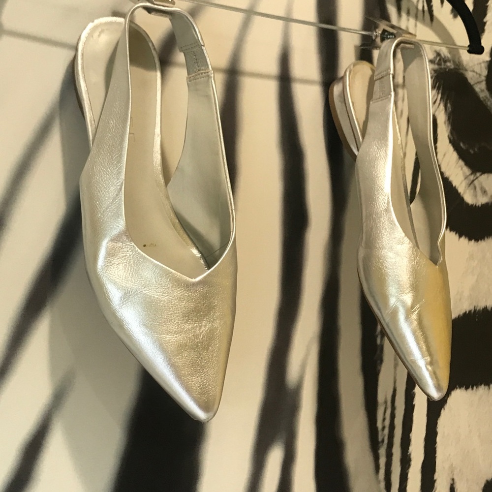1. STATE  Cace Metallic Slingback Flats